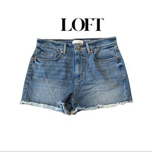 Adorable Loft Cutoff Denim Shorts- like new! Size 28